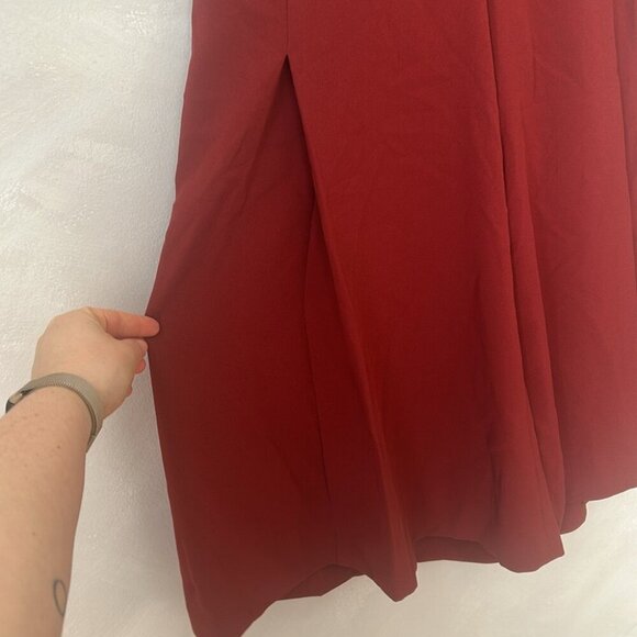 Anthropologie The Essential Culotte in Copper red burgundy Size 4 medium - Picture 4 of 9